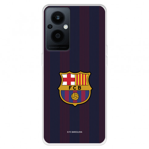 Funda para Oppo Reno8 Lite 5G del FC Barcelona Rayas Blaugrana  - Licencia Oficial FC Barcelona