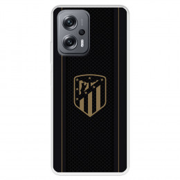 Funda para Xiaomi Poco X4 GT del Atlético de Madrid Escudo Dorado Fondo Negro  - Licencia Oficial Atlético de Madrid