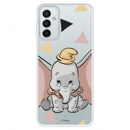 Funda para Samsung Galaxy M13 Oficial de Disney Dumbo Silueta Transparente - Dumbo