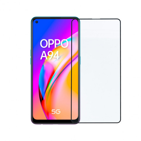 Vollschwarzes gehärtetes Glas für Oppo A94 5G