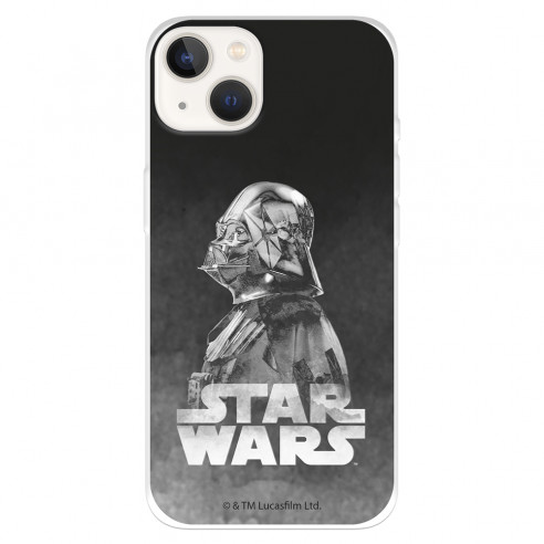 Funda para IPhone 14 Oficial de Star Wars Darth Vader Fondo negro - Star Wars