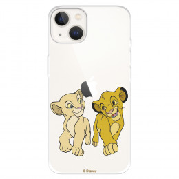 Funda para IPhone 14 Oficial de Disney Simba y Nala Mirada Complice - El Rey León