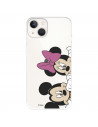 Funda para IPhone 14 Oficial de Disney Mickey y Minnie Asomados - Clásicos Disney