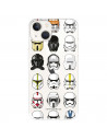 Funda para IPhone 14 Oficial de Star Wars Patrón Cascos - Star Wars