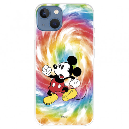 Funda para IPhone 14 Max Oficial de Disney Mickey Mickey Tye Die - Clásicos Disney