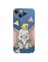 Funda para IPhone 14 Max Oficial de Disney Dumbo Silueta Transparente - Dumbo