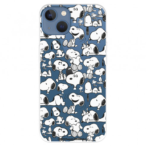 Funda para IPhone 14 Max Oficial de Peanuts Snoopy siluetas - Snoopy