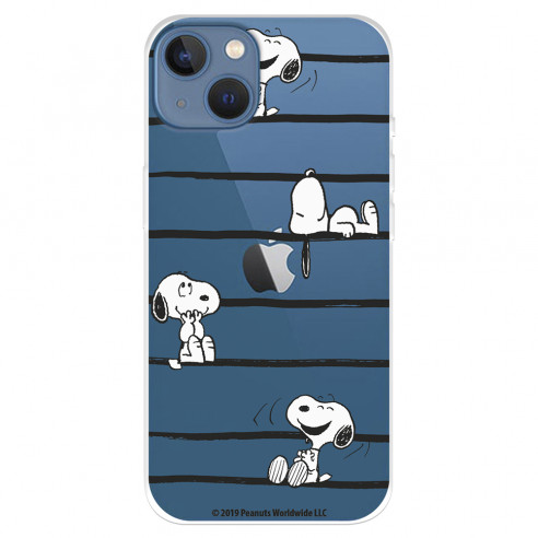 Funda para IPhone 14 Max Oficial de Peanuts Snoopy rayas - Snoopy