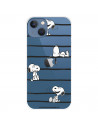 Funda para IPhone 14 Max Oficial de Peanuts Snoopy rayas - Snoopy