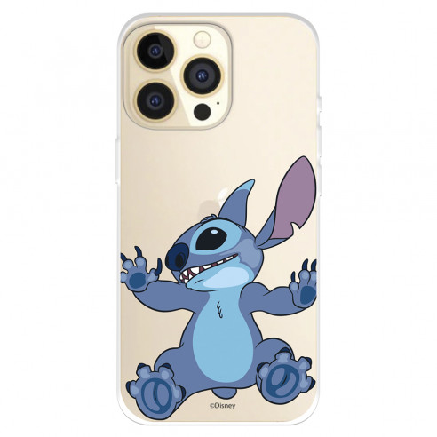 Funda para IPhone 14 Pro Oficial de Disney Stitch Trepando - Lilo & Stitch