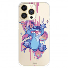 Funda para IPhone 14 Pro Oficial de Disney Stitch Graffiti - Lilo & Stitch