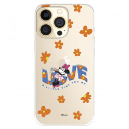 Funda para IPhone 14 Pro Oficial de Disney Minnie Minnie Love - Clásicos Disney