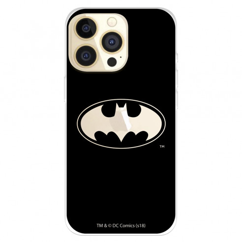 Funda para IPhone 14 Pro Oficial de DC Comics Batman Logo Transparente - DC Comics