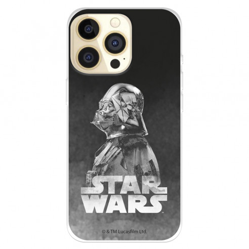 Funda para IPhone 14 Pro Oficial de Star Wars Darth Vader Fondo negro - Star Wars