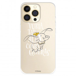 Funda para IPhone 14 Pro Oficial de Disney Dumbo Vuela tan Alto - Dumbo