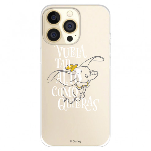 Funda para IPhone 14 Pro Oficial de Disney Dumbo Vuela tan Alto - Dumbo