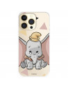 Funda para IPhone 14 Pro Oficial de Disney Dumbo Silueta Transparente - Dumbo