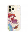 Funda para IPhone 14 Pro Oficial de Disney Ariel y Sebastián Burbujas - La Sirenita