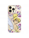 Funda para IPhone 14 Pro Oficial de Disney Campanilla Flores - Peter Pan