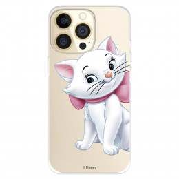 Funda para IPhone 14 Pro Oficial de Disney Marie Silueta - Los Aristogatos