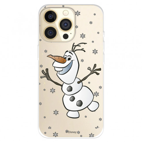 Funda para IPhone 14 Pro Oficial de Disney Olaf Transparente - Frozen