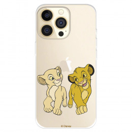 Funda para IPhone 14 Pro Oficial de Disney Simba y Nala Mirada Complice - El Rey León