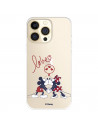 Funda para IPhone 14 Pro Oficial de Disney Mickey y Minnie Love - Clásicos Disney