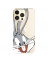 Funda para IPhone 14 Pro Oficial de Warner Bros Bugs Bunny Silueta Transparente - Looney Tunes