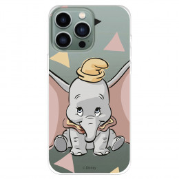 Funda para IPhone 14 Pro Max Oficial de Disney Dumbo Silueta Transparente - Dumbo