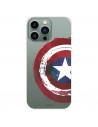 Funda para IPhone 14 Pro Max Oficial de Marvel Capitán América Escudo Transparente - Marvel