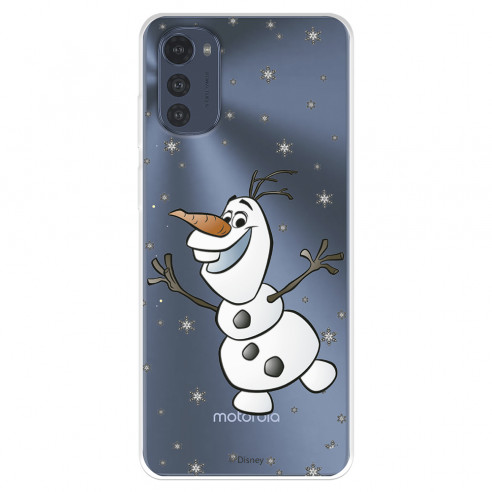 Funda para Motorola Moto E32 Oficial de Disney Olaf Transparente - Frozen