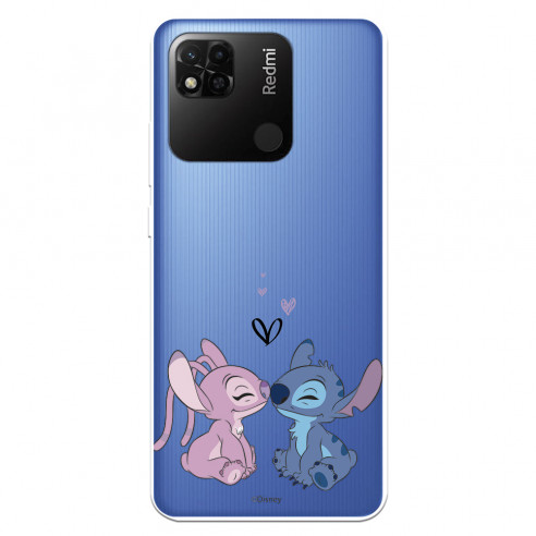 Hülle für Xiaomi Redmi 10A Offizieller Disney Angel & Stitch Bisou - Lilo & Stitch