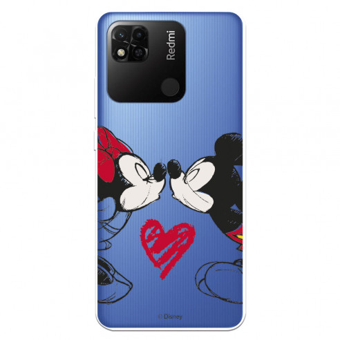 Hülle für Xiaomi Redmi 10A Offizielles Disney Mickey und Minnie Kiss - Disney Classics