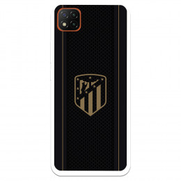 Funda para Xiaomi Redmi 10A del Atlético de Madrid Escudo Dorado Fondo Negro  - Licencia Oficial Atlético de Madrid