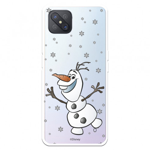 Funda para Oppo A92S Oficial de Disney Olaf Transparente - Frozen