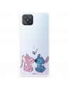 Funda para Oppo A92S Oficial de Disney Angel & Stitch Beso - Lilo & Stitch