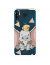 Funda para Alcatel 1SE 2020 Oficial de Disney Dumbo Silueta Transparente - Dumbo