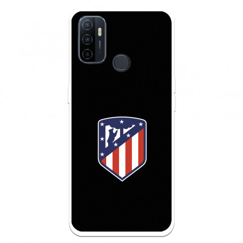 Hülle für Oppo A11s von Atlético de Madrid Wappen Schwarzer Hintergrund – Offizielle Lizenz von Atlético de Madrid