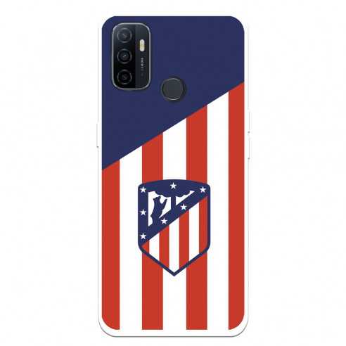 Etui von Atlético de Madrid für das Oppo A11 Wappenhintergrund von Atlético de Madrid – Offizielle Lizenz von Atlético de Madrid