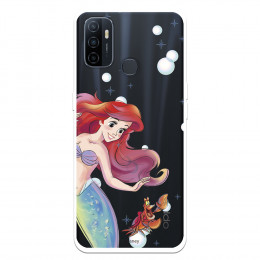 Funda para Oppo A11s Oficial de Disney Ariel y Sebastián Burbujas - La Sirenita