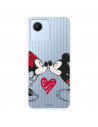 Funda para Realme Narzo 50i Prime Oficial de Disney Mickey y Minnie Beso - Clásicos Disney