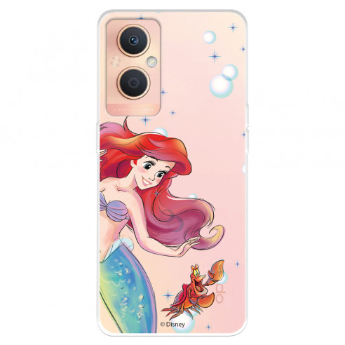 Funda para Oppo A96 5G Oficial de Disney Ariel y Sebastián Burbujas - La Sirenita