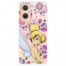 Funda para Oppo A96 5G Oficial de Disney Campanilla Flores - Peter Pan