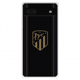 Funda para Google Pixel 6A del Atlético de Madrid Escudo Dorado Fondo Negro  - Licencia Oficial Atlético de Madrid