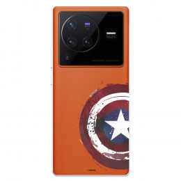 Funda para Vivo X80 Pro Oficial de Marvel Capitán América Escudo Transparente - Marvel