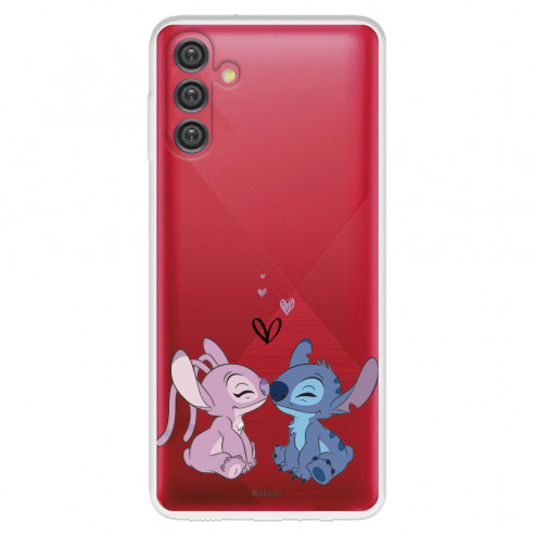 Funda para Samsung Galaxy A04s Oficial de Disney Angel & Stitch Beso - Lilo & Stitch