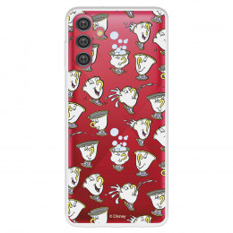 Funda para Samsung Galaxy A04s Oficial de Disney Chip Potts Siluetas - La Bella y la Bestia