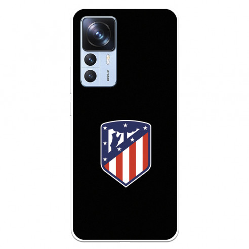 Funda para Xiaomi 12T del Atlético de Madrid Escudo Fondo Negro  - Licencia Oficial Atlético de Madrid