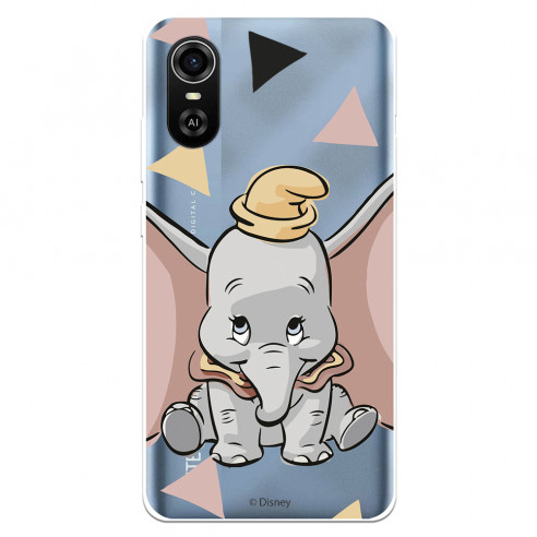 Funda para ZTE Blade A31 Plus Oficial de Disney Dumbo Silueta Transparente - Dumbo