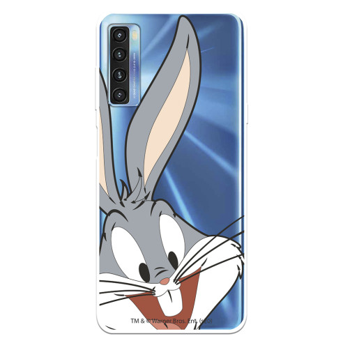 Funda para TCL 20L Plus Oficial de Warner Bros Bugs Bunny Silueta Transparente - Looney Tunes